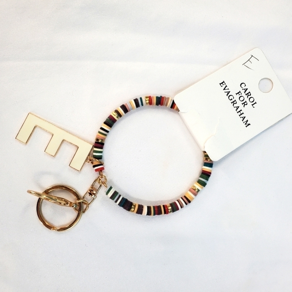 Carol for Eva Graham new "E"  keychain bracelet